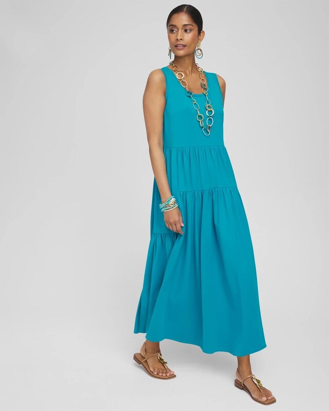 Knit Multi Tier Tank Dress - image 2